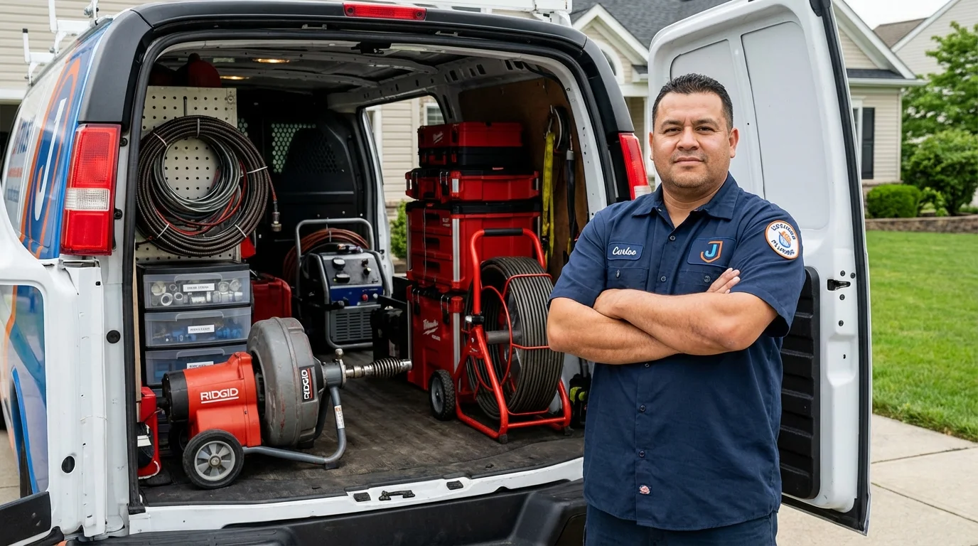 Professional drain cleaning equipment and Johns Plumbing LLC plumber in Canyon Lake